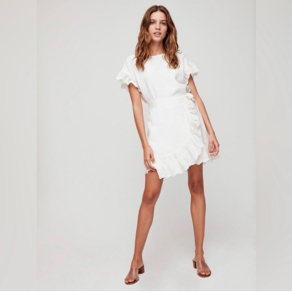 Aritzia Wilfred La Boheme Ninette new linen casual summer boho Dress Size XXS, M